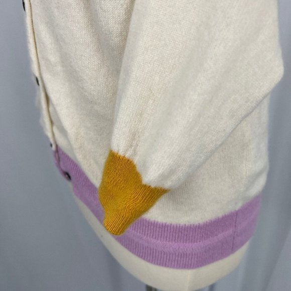 NWOT Boden 100% Cashmere color block Cardigan Long Sleeve - Picture 5 of 11